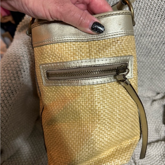 Coach Legacy Womens Natural Woven Canvas Tote Shoulder Handbag Purse - Picture 4 of 13